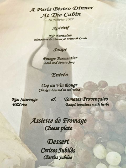 French Bistro Menu